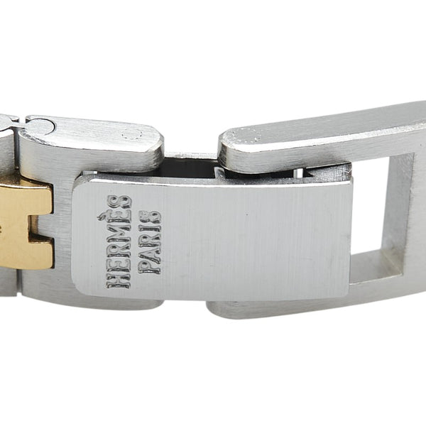 エルメス セリエ 腕時計 クオーツ ゴールド文字盤 ステンレススチール メッキ レディース HERMES 【中古】
