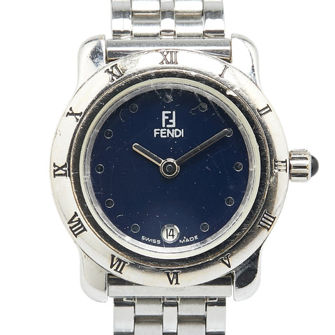 フェンディ 腕時計 860L クオーツ ブラック文字盤 ステンレススチール レディース FENDI 【中古】