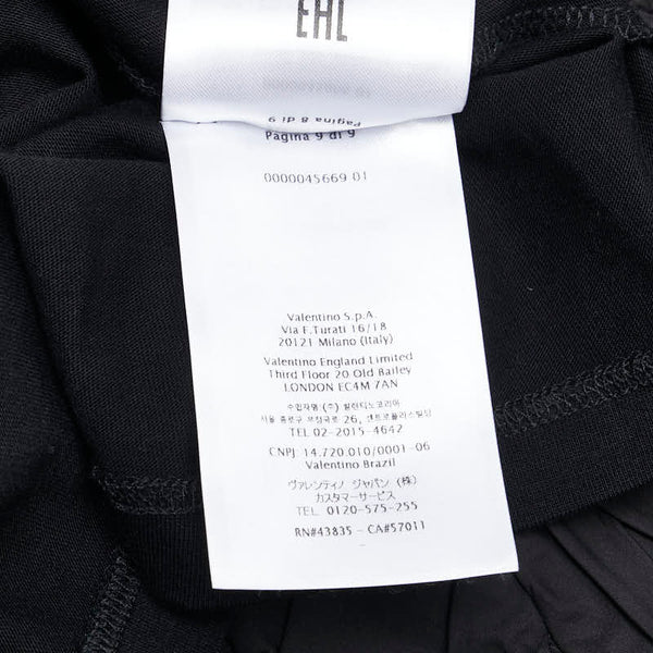 ヴァレンティノ 蝶々 バタフライ 半袖Ｔシャツ サイズ:L ブラック コットン レディース VALENTINO 【中古】