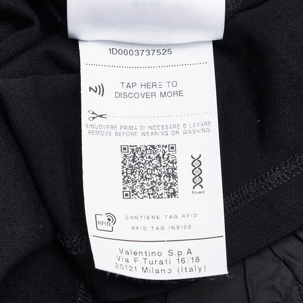 ヴァレンティノ 蝶々 バタフライ 半袖Ｔシャツ サイズ:L ブラック コットン レディース VALENTINO 【中古】