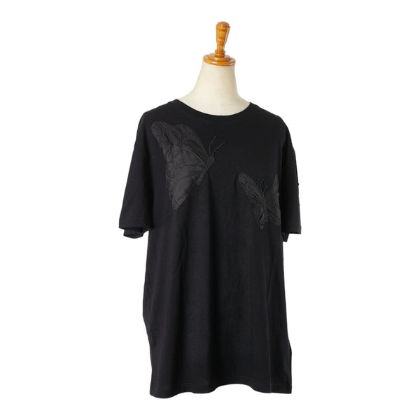 ヴァレンティノ 蝶々 バタフライ 半袖Ｔシャツ サイズ:L ブラック コットン レディース VALENTINO 【中古】