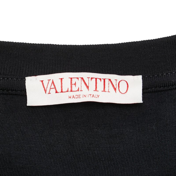 ヴァレンティノ 蝶々 バタフライ 半袖Ｔシャツ サイズ:L ブラック コットン レディース VALENTINO 【中古】