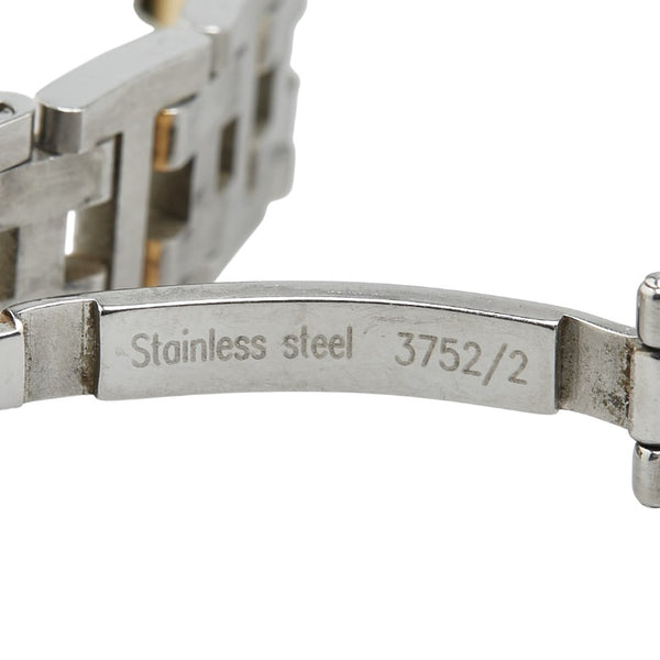 エルメス クリッパー 腕時計 CL4.220 クオーツ ホワイト文字盤 ステンレススチール メッキ レディース HERMES 【中古】