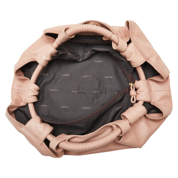 ロエベ ナッパアイレ ハンドバッグ ピンク ピンクベージュ レザー レディース LOEWE 【中古】