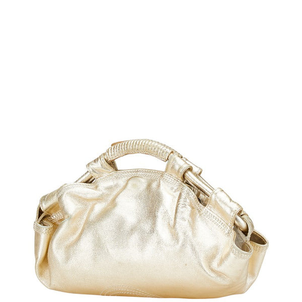 ロエベ アナグラムロゴ ナッパアイレ ハンドバッグ ショルダーバッグ 2WAY ゴールド レザー レディース LOEWE 【中古】