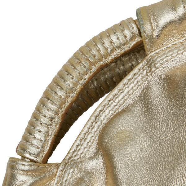 ロエベ アナグラムロゴ ナッパアイレ ハンドバッグ ショルダーバッグ 2WAY ゴールド レザー レディース LOEWE 【中古】
