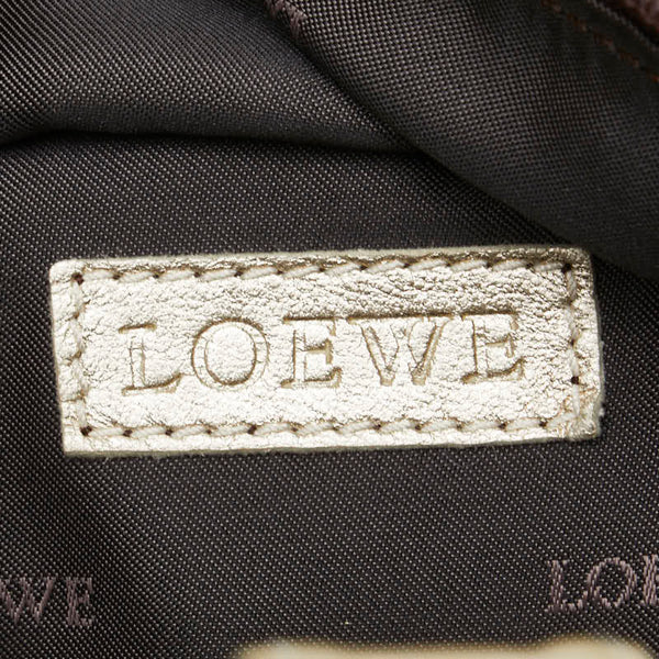 ロエベ アナグラムロゴ ナッパアイレ ハンドバッグ ショルダーバッグ 2WAY ゴールド レザー レディース LOEWE 【中古】