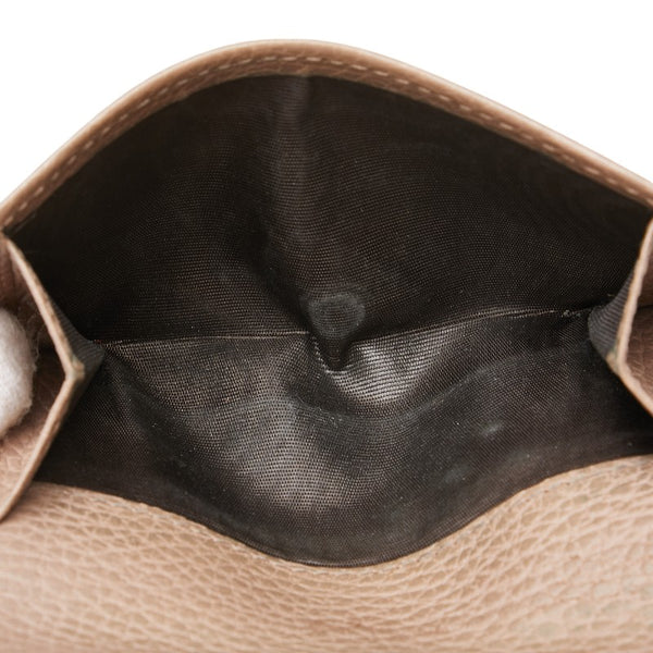 グッチ GGマーモント 三つ折り財布 コンパクトウォレット   474746 ベージュ レザー レディース GUCCI 【中古】