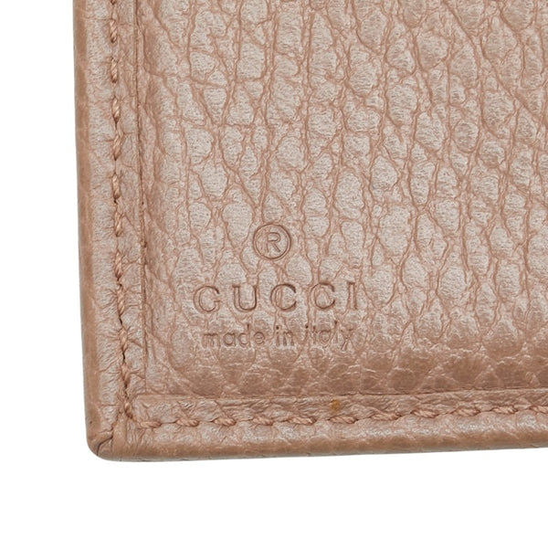 グッチ GGマーモント 三つ折り財布 コンパクトウォレット   474746 ベージュ レザー レディース GUCCI 【中古】