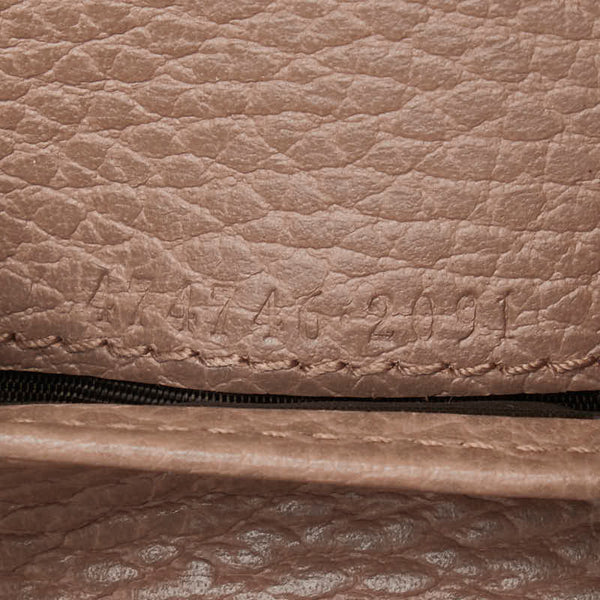 グッチ GGマーモント 三つ折り財布 コンパクトウォレット   474746 ベージュ レザー レディース GUCCI 【中古】