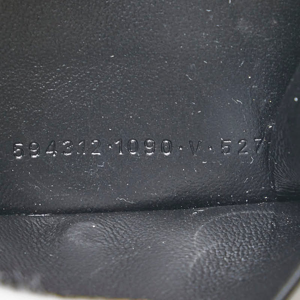バレンシアガ ロゴ 三つ折り財布 コンパクトウォレット 594312 ブラック レザー レディース BALENCIAGA 【中古】
