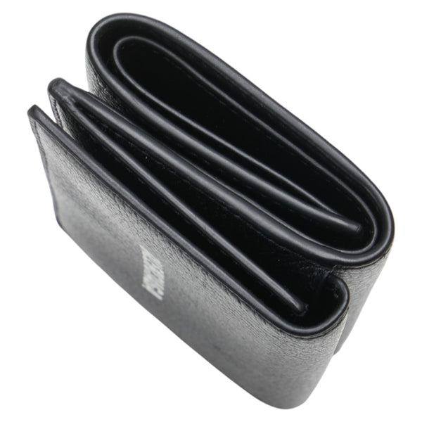 バレンシアガ ロゴ 三つ折り財布 コンパクトウォレット 594312 ブラック レザー レディース BALENCIAGA 【中古】
