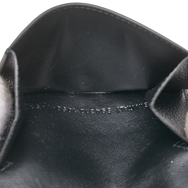 バレンシアガ ロゴ 三つ折り財布 コンパクトウォレット 594312 ブラック レザー レディース BALENCIAGA 【中古】