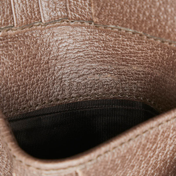 グッチ GGスプリーム オフィディア 二つ折り財布 523173 ベージュ マルチカラー PVC レザー レディース GUCCI 【中古】