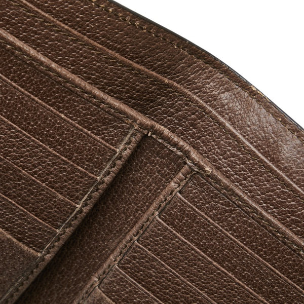 グッチ GGスプリーム オフィディア 二つ折り財布 523173 ベージュ マルチカラー PVC レザー レディース GUCCI 【中古】