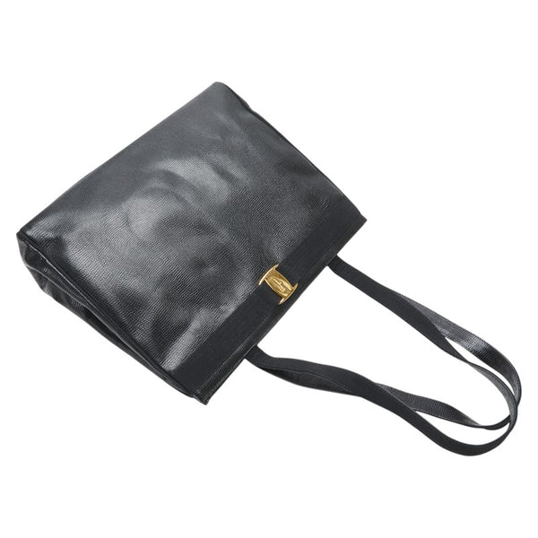 サルヴァトーレフェラガモ ヴァラ トートバッグ ショルダーバッグ BK-21 2530 ブラック レザー レディース Salvatore Ferragamo 【中古】
