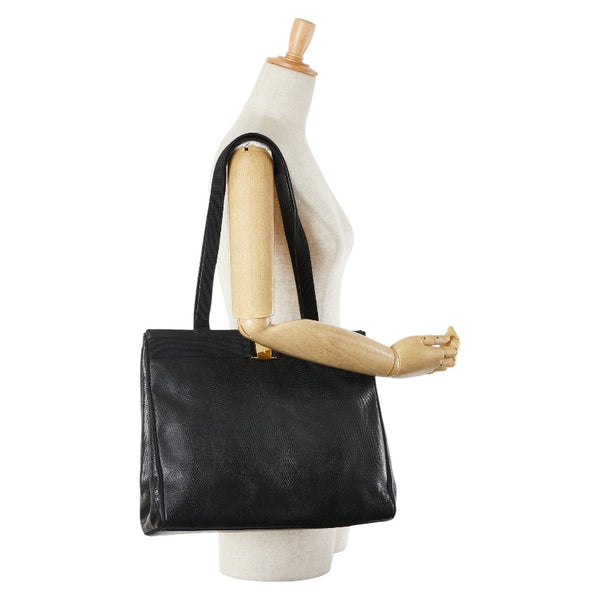 サルヴァトーレフェラガモ ヴァラ トートバッグ ショルダーバッグ BK-21 2530 ブラック レザー レディース Salvatore Ferragamo 【中古】