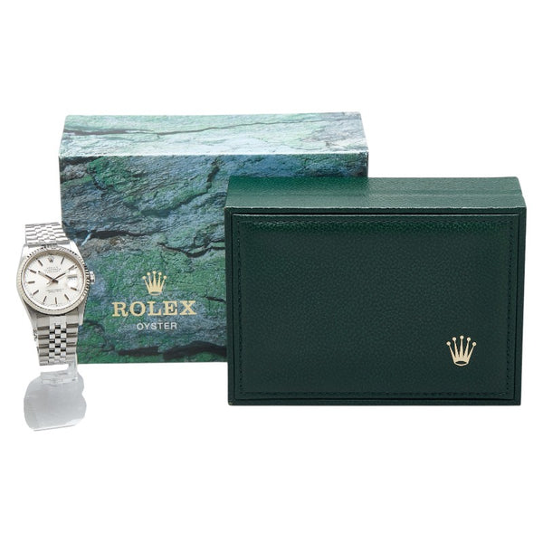 ロレックス デイトジャスト 腕時計 16234 自動巻き シルバー文字盤 ステンレススチール ホワイトゴールド メンズ ROLEX 【中古】