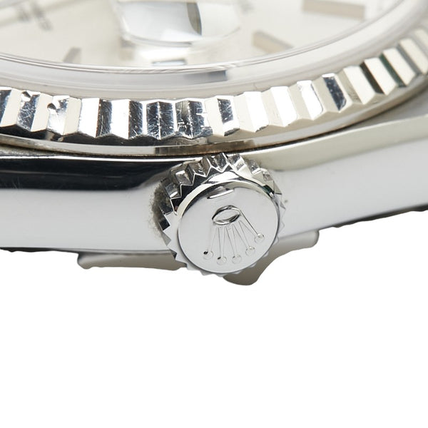 ロレックス デイトジャスト 腕時計 16234 自動巻き シルバー文字盤 ステンレススチール ホワイトゴールド メンズ ROLEX 【中古】
