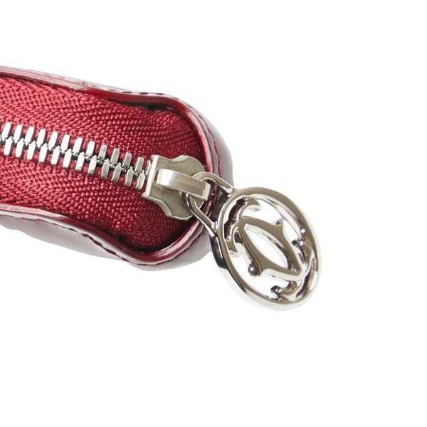 カルティエ ハッピーバースデー 長財布 ワインレッド ボルドー パテントレザー レディース CARTIER 【中古】