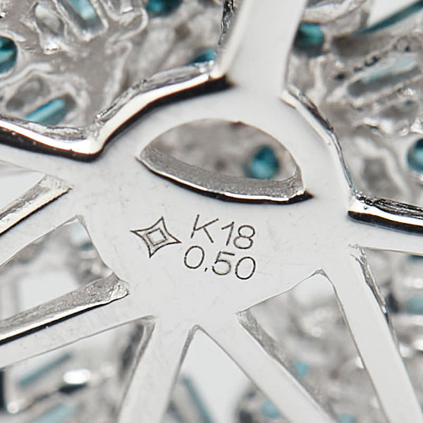 ペンダントトップ シルバー ブルー K18WG ホワイトゴールド レディース 【中古】