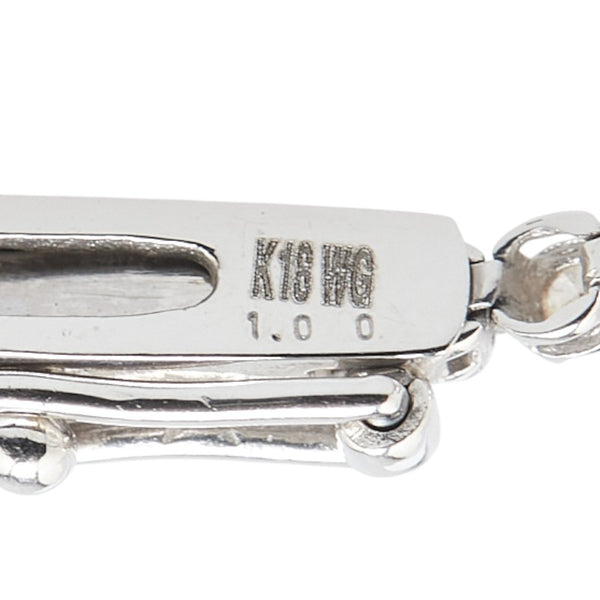 テニスブレスレット K18WG ホワイトゴールド レディース 【中古】