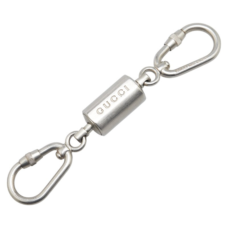 グッチ カラビナ キーホルダー キーリング シルバー メタル レディース GUCCI 【中古】