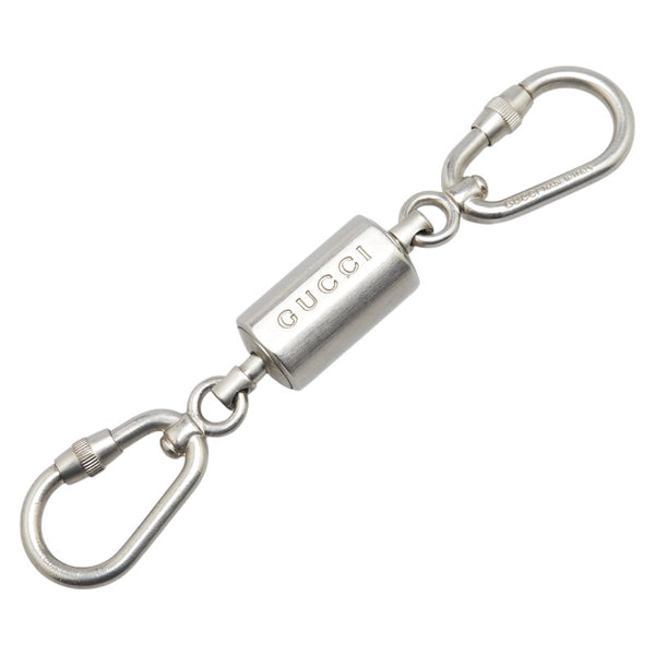 グッチ カラビナ キーホルダー キーリング シルバー メタル レディース GUCCI 【中古】