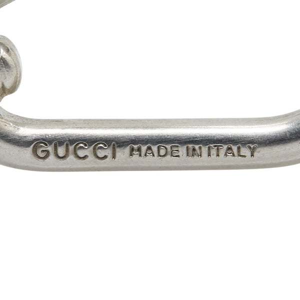 グッチ カラビナ キーホルダー キーリング シルバー メタル レディース GUCCI 【中古】