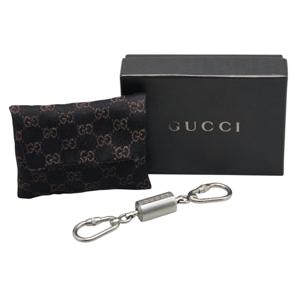 グッチ カラビナ キーホルダー キーリング シルバー メタル レディース GUCCI 【中古】