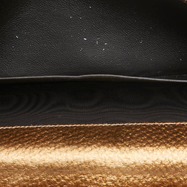 グッチ ホースビット 長財布 ゴールド レザー レディース GUCCI 【中古】