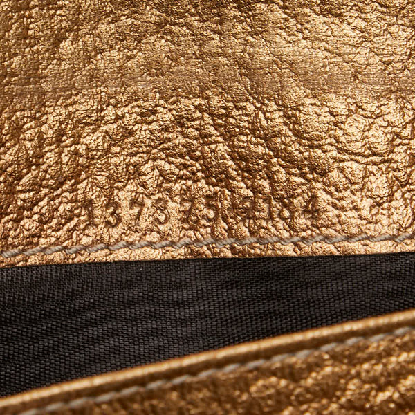 グッチ ホースビット 長財布 ゴールド レザー レディース GUCCI 【中古】