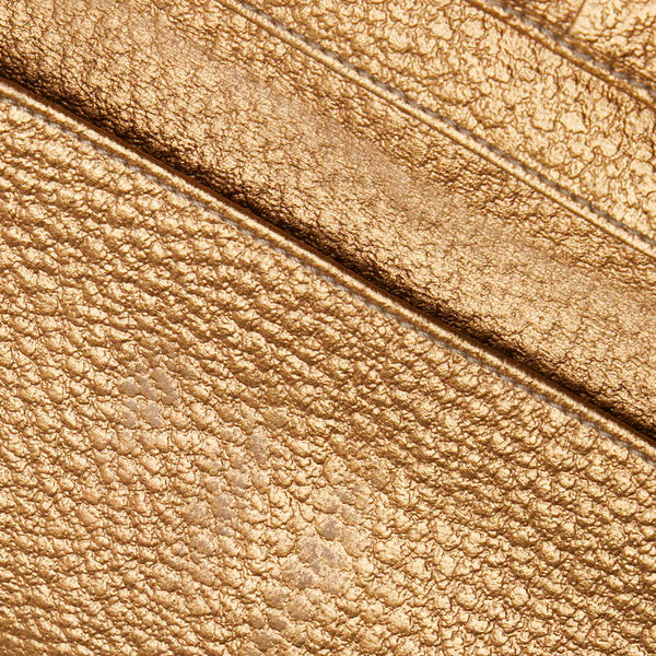 グッチ ホースビット 長財布 ゴールド レザー レディース GUCCI 【中古】