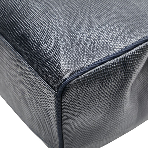 サルヴァトーレフェラガモ ヴァラ 型押し トートバッグ ハンドバッグ AQ21 2530 ブラック レザー レディース Salvatore Ferragamo 【中古】