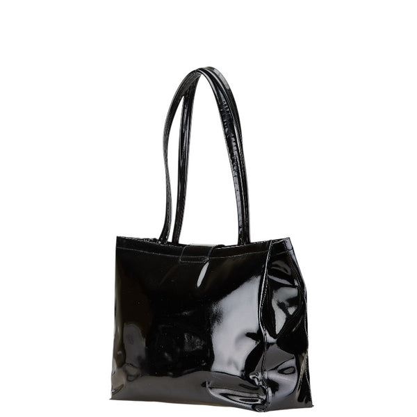 サルヴァトーレフェラガモ ヴァラ ハンドバッグ トートバッグ BA21 8254 ブラック エナメル レディース Salvatore Ferragamo 【中古】