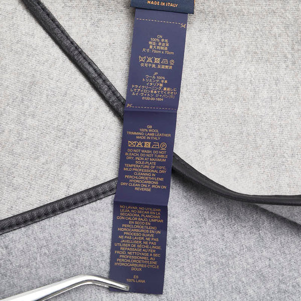 ルイ ヴィトン 23AW ショール70 エクスプローラー ショール ストール M79288 グレー ブラック ウール レディース LOUIS VUITTON 【中古】