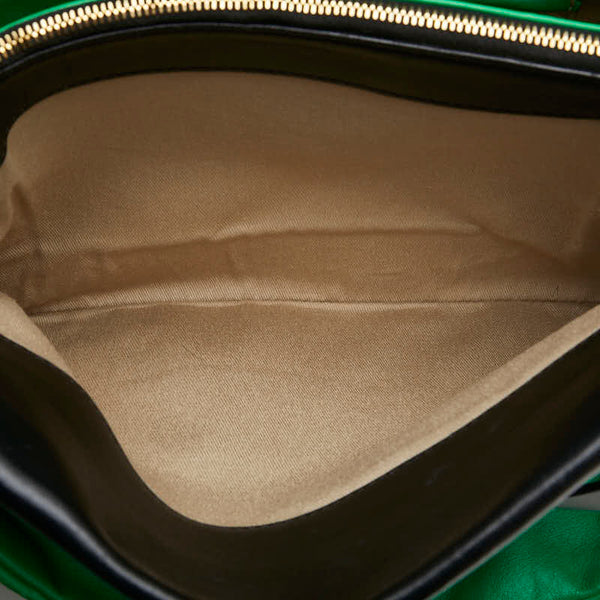 マルニ ハンドバッグ ショルダーバッグ グリーン ブラック イエロー レザー レディース MARNI 【中古】