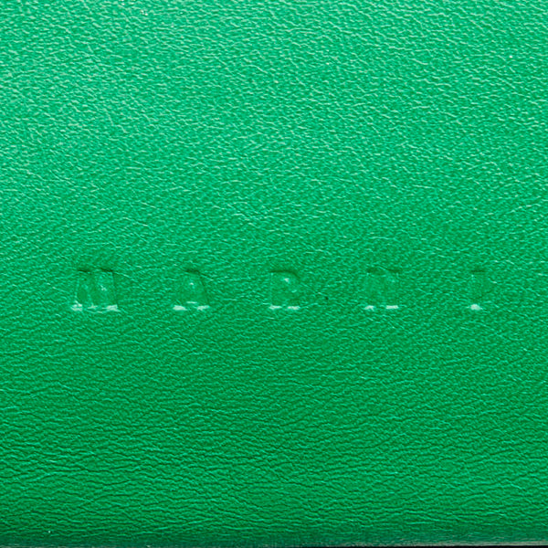 マルニ ハンドバッグ ショルダーバッグ グリーン ブラック イエロー レザー レディース MARNI 【中古】