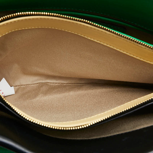 マルニ ハンドバッグ ショルダーバッグ グリーン ブラック イエロー レザー レディース MARNI 【中古】