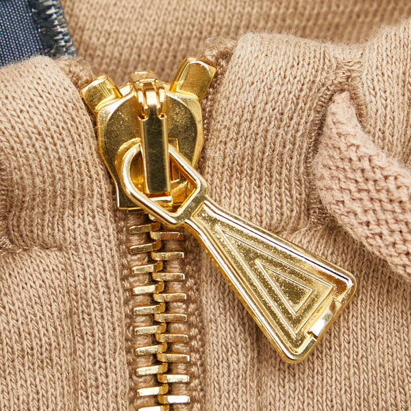 グッチ ウェブ＆GUCCI ウェブストライプ ハーフジップパーカー サイズ：XS 644656 ブラウン マルチカラー コットン レディース GUCCI 【中古】