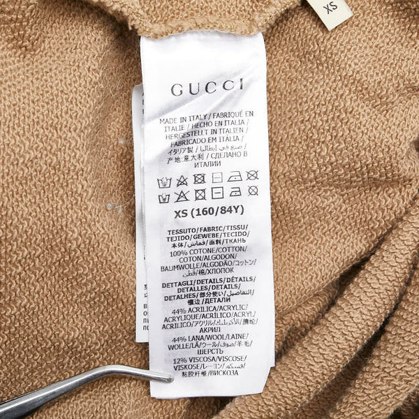 グッチ ウェブ＆GUCCI ウェブストライプ ハーフジップパーカー サイズ：XS 644656 ブラウン マルチカラー コットン レディース GUCCI 【中古】