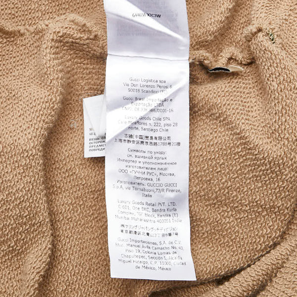 グッチ ウェブ＆GUCCI ウェブストライプ ハーフジップパーカー サイズ：XS 644656 ブラウン マルチカラー コットン レディース GUCCI 【中古】