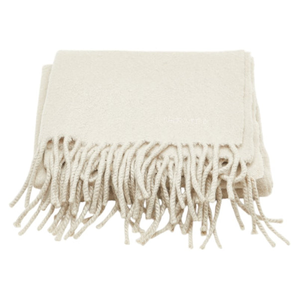 エルメス マフラー グレージュ ベージュ カシミヤ レディース HERMES 【中古】