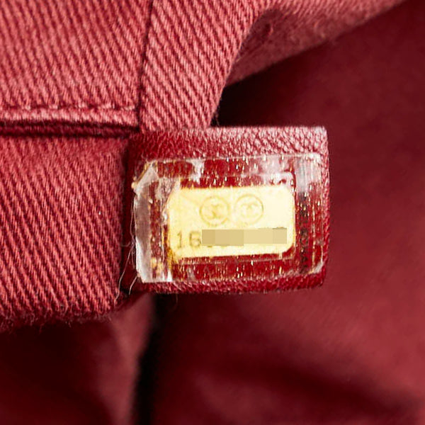 シャネル ドーヴィルラインMM ココマーク チェーン ショルダーバッグ トートバッグ レッド キャンバス レザー レディース CHANEL 【中古】