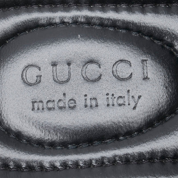 グッチ シェリーライン サンダル サイズ：9 429362 ブラック レザー レディース GUCCI 【中古】