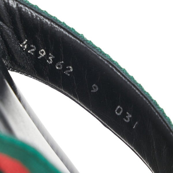 グッチ シェリーライン サンダル サイズ：9 429362 ブラック レザー レディース GUCCI 【中古】