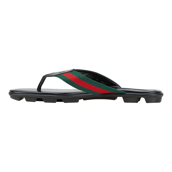 グッチ シェリーライン サンダル サイズ：9 429362 ブラック レザー レディース GUCCI 【中古】