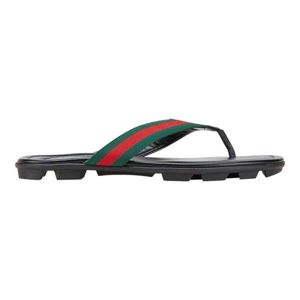 グッチ シェリーライン サンダル サイズ：9 429362 ブラック レザー レディース GUCCI 【中古】