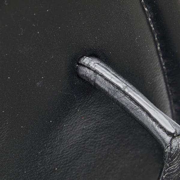 グッチ シェリーライン サンダル サイズ：9 429362 ブラック レザー レディース GUCCI 【中古】