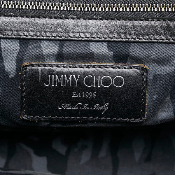 ジミーチュウ スタッズ トートバッグ ショルダーバッグ ブラック レザー レディース JIMMY CHOO 【中古】